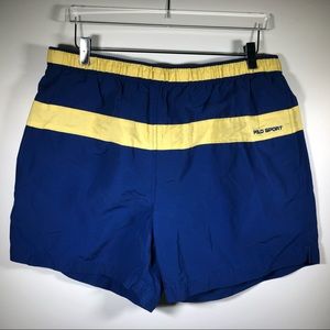 Vintage Ralph Lauren Polo Sport Blue Yellow Stripe